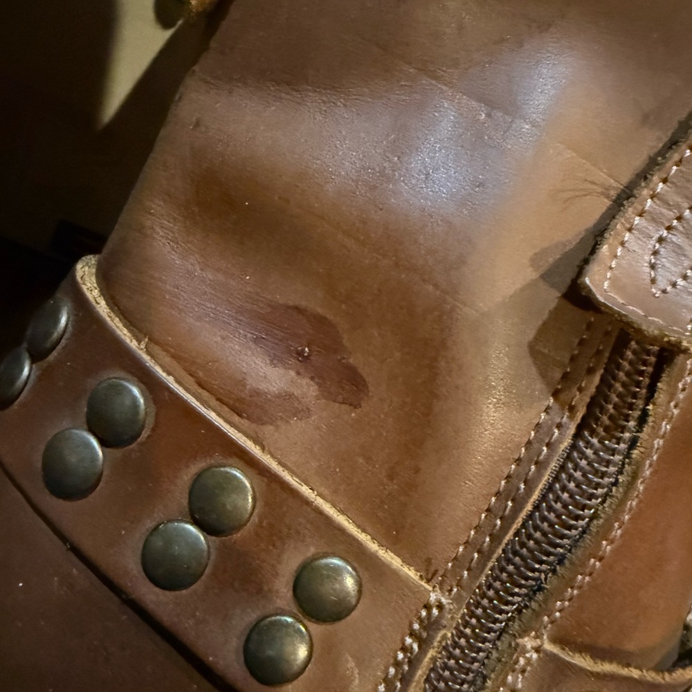 Dingo Women's Dark Brown Leather Moto Boots - Picture 4 of 5